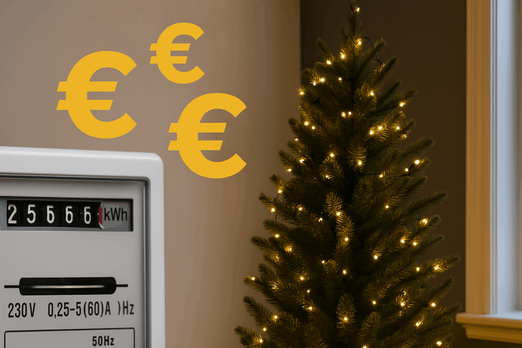Hoeveel kost het om kerstverlichting te laten branden aan stroom?