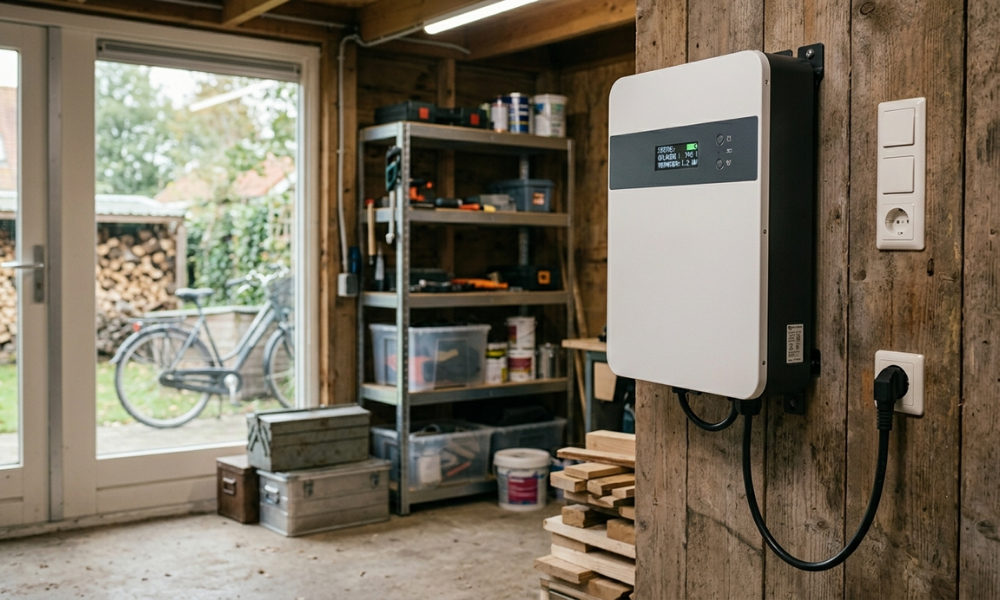 Thuisbatterij met stekker