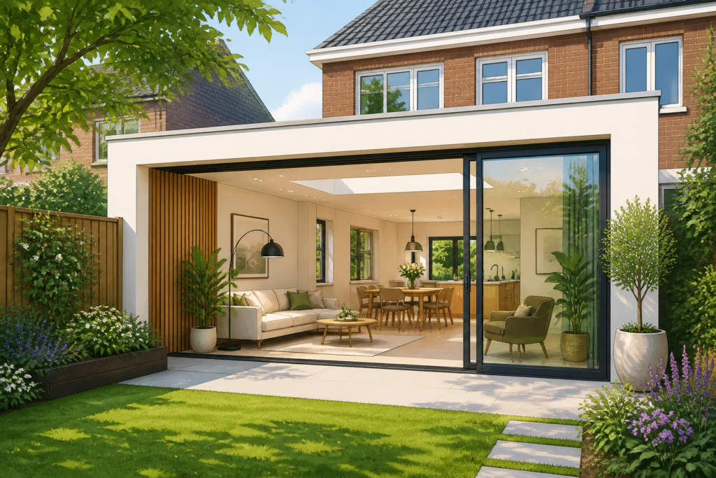 Uitbouw aan huis realiseren