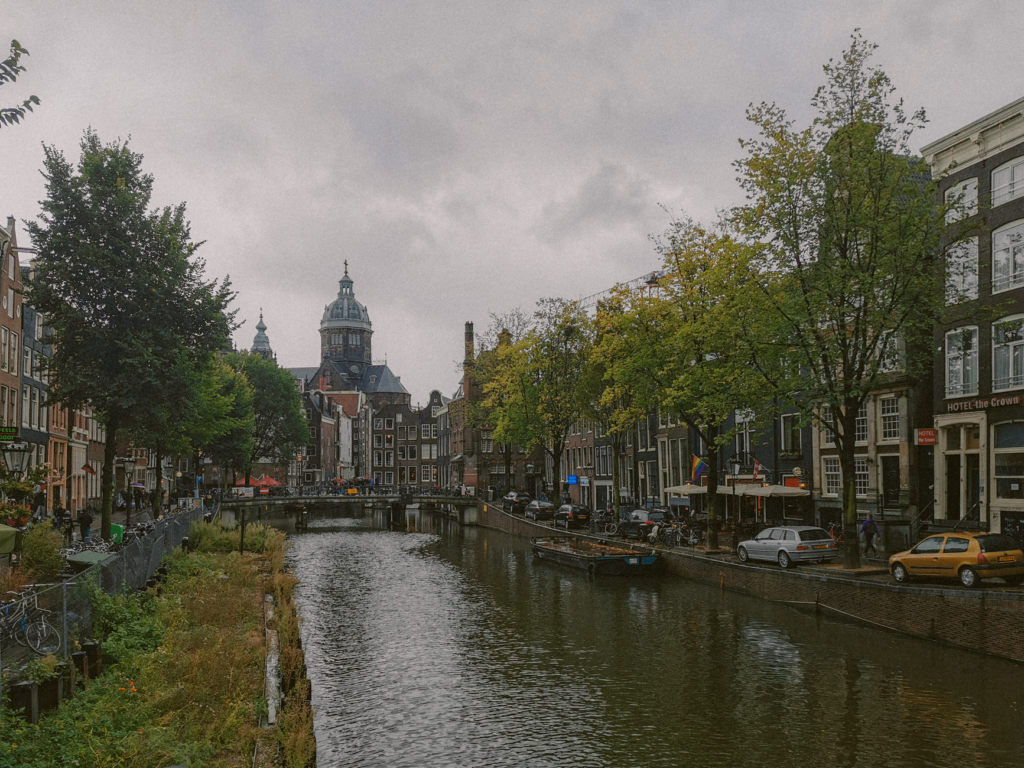 river canal in amsterdam netherlands