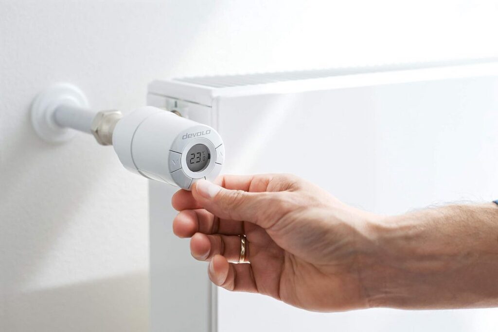 Slimme radiatorknop op oude radiator