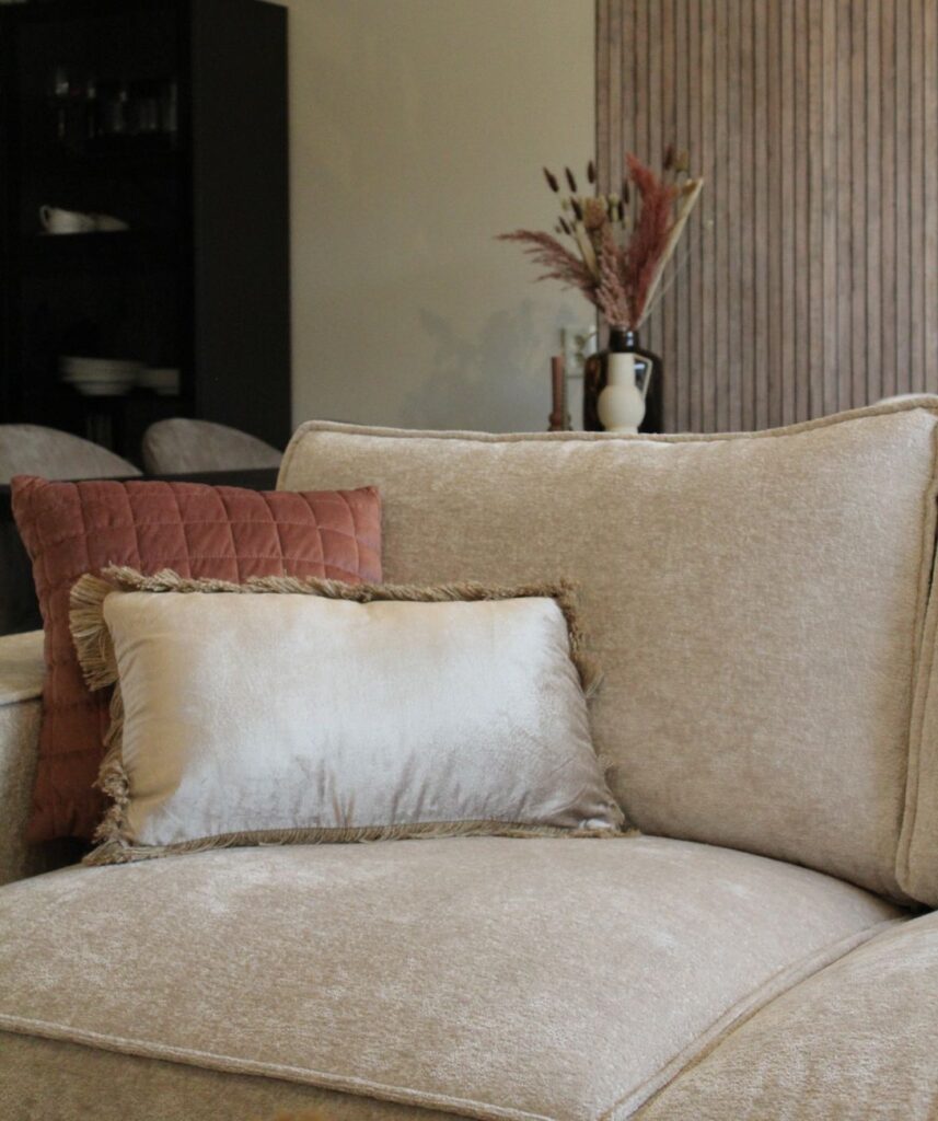 pillows on couch